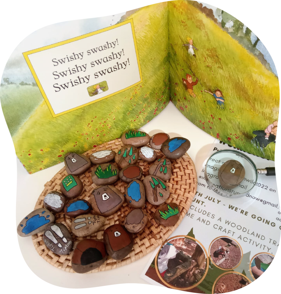 Bear hunt book and stones play classes
