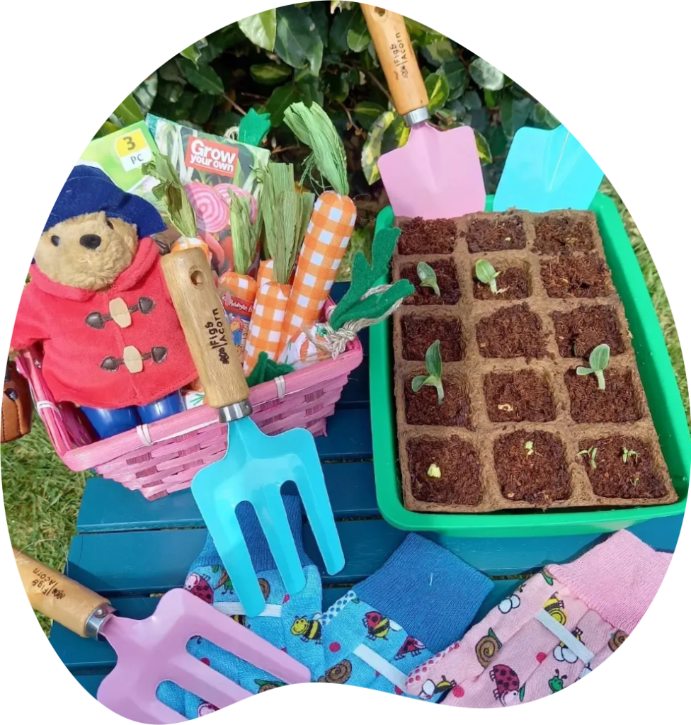 Planting and Seeding play in our outdoor play sessions
